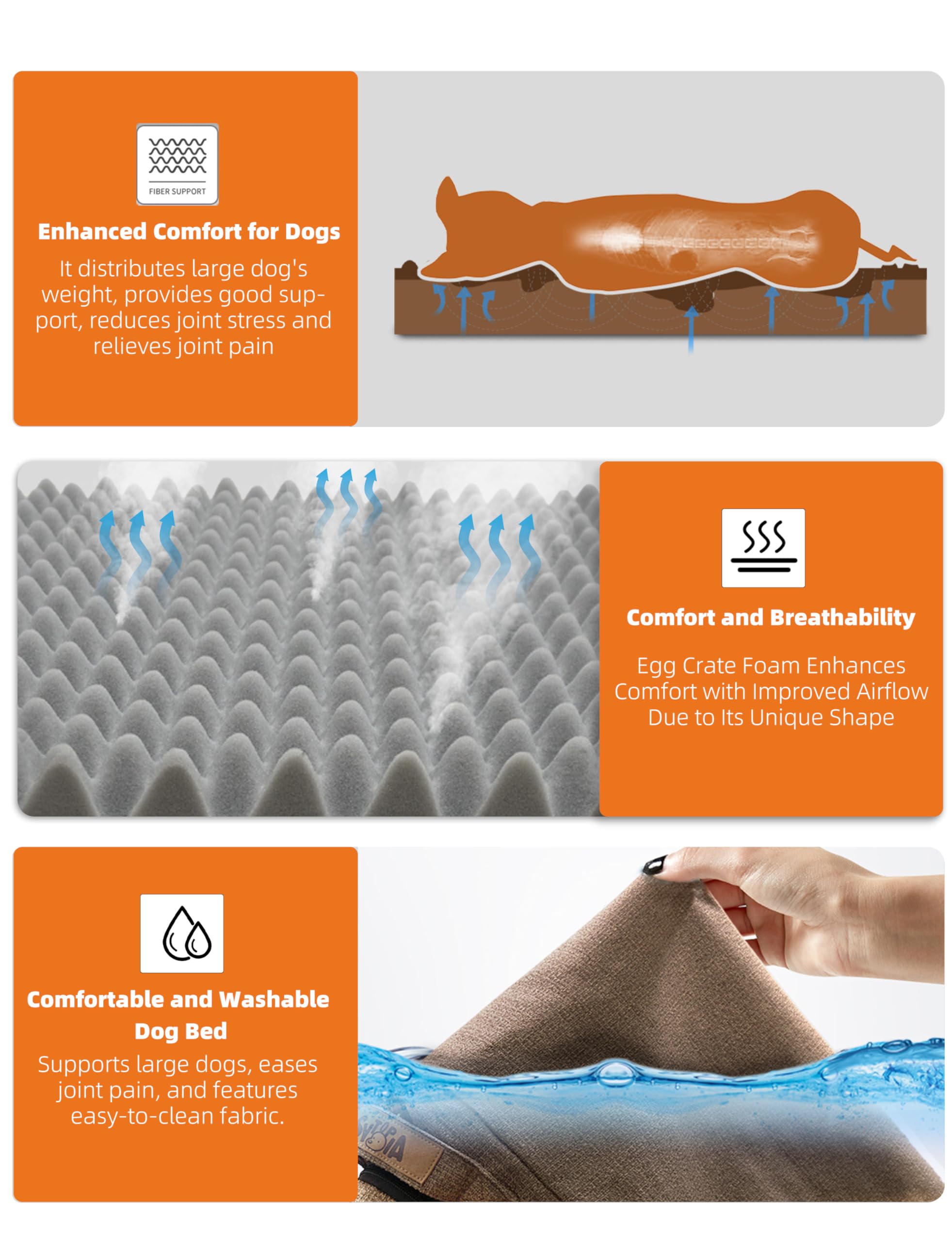 Tejido suave y ecoamigable de la cama Sytopia para mascotas.