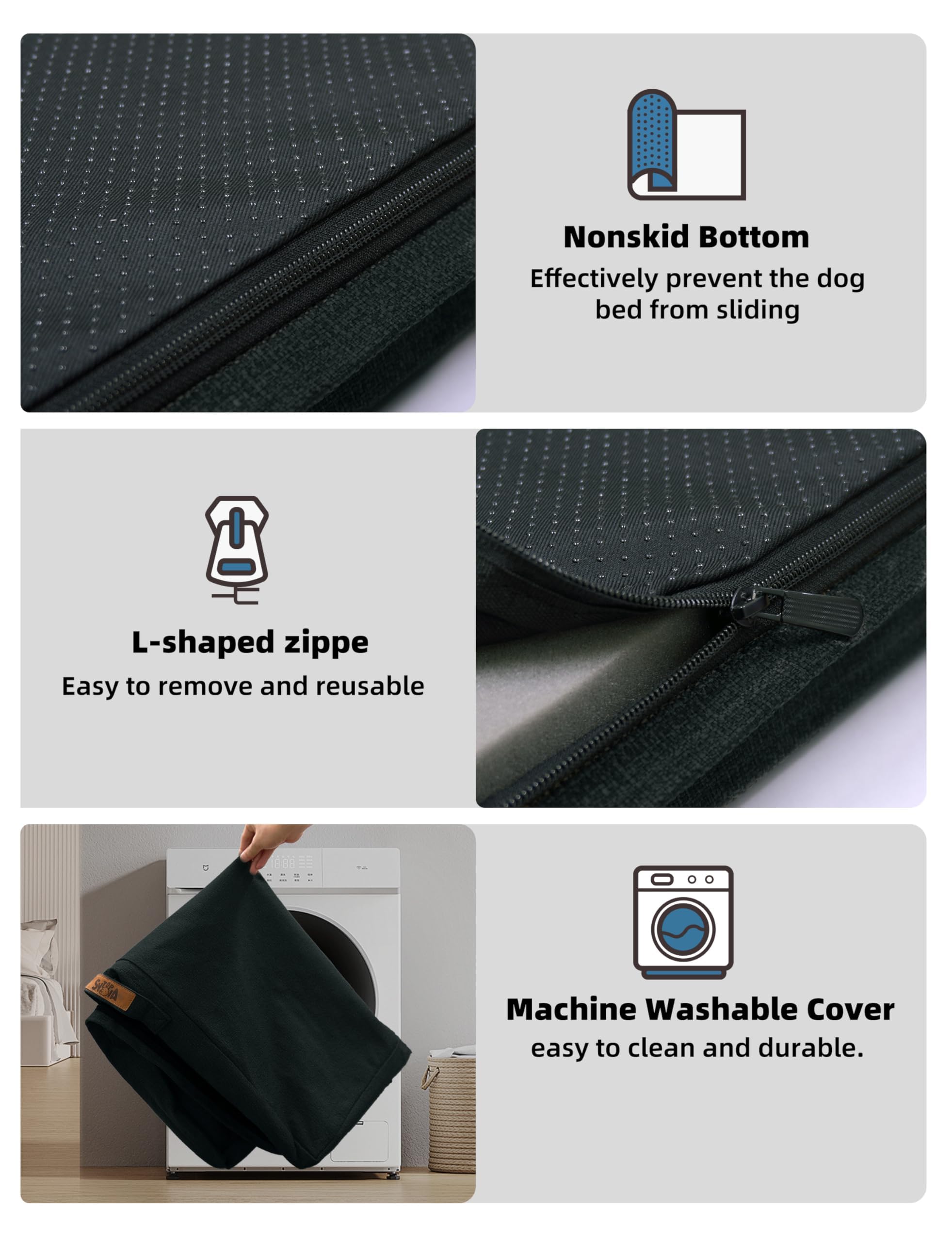 Funda lavable a máquina para limpieza rápida de la cama Sytopia