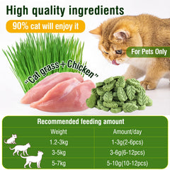 SYWUAII hierba para gatos con sabor a pollo, snack natural.