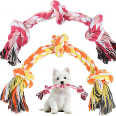 SZEE juguete cuerda para perros pequeños con 3 nudos, ideal para masticar suave