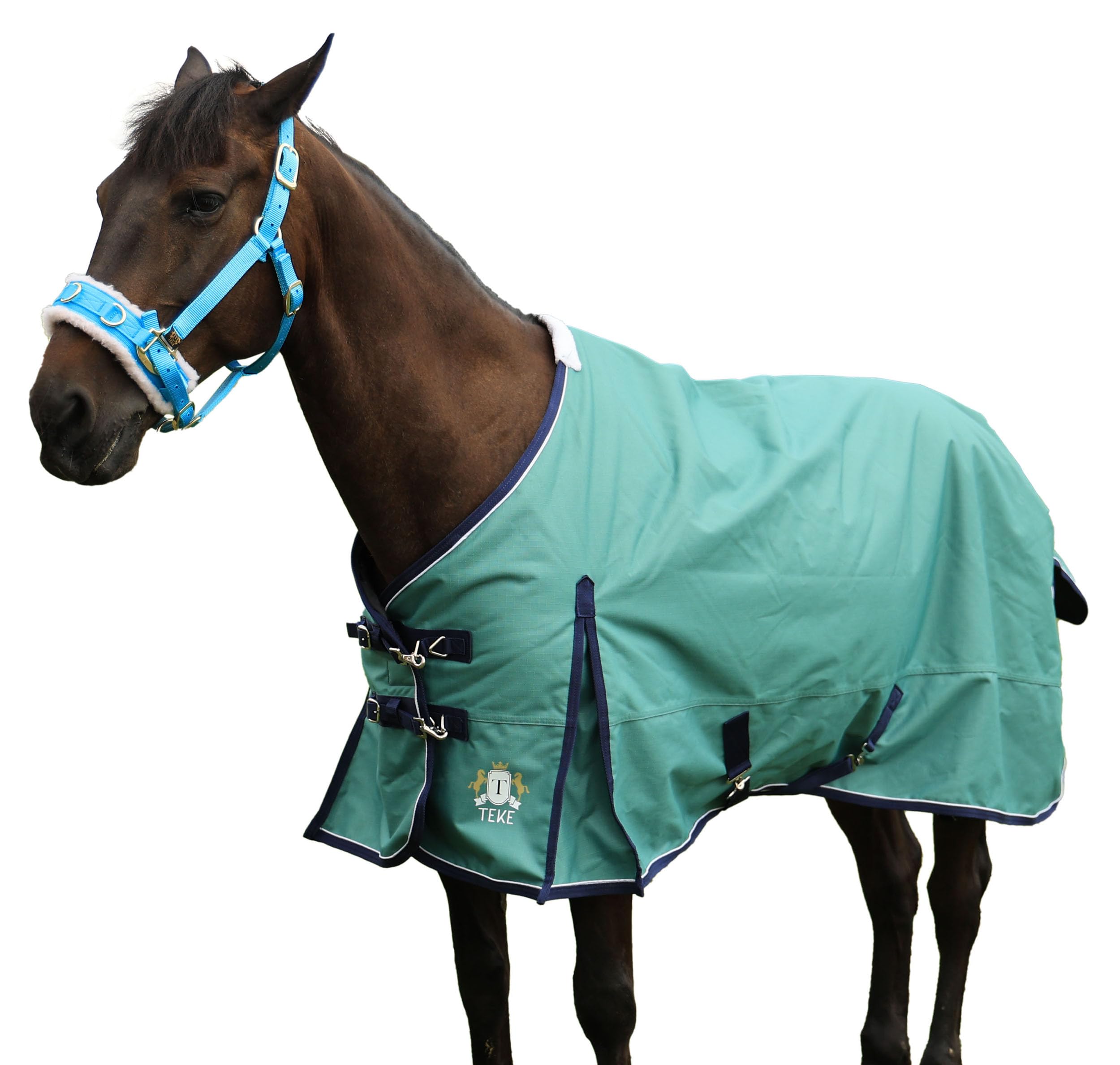 T TEKE Deluxe Turnout Sheet con cierres frontales de clip rápido para ajuste fácil