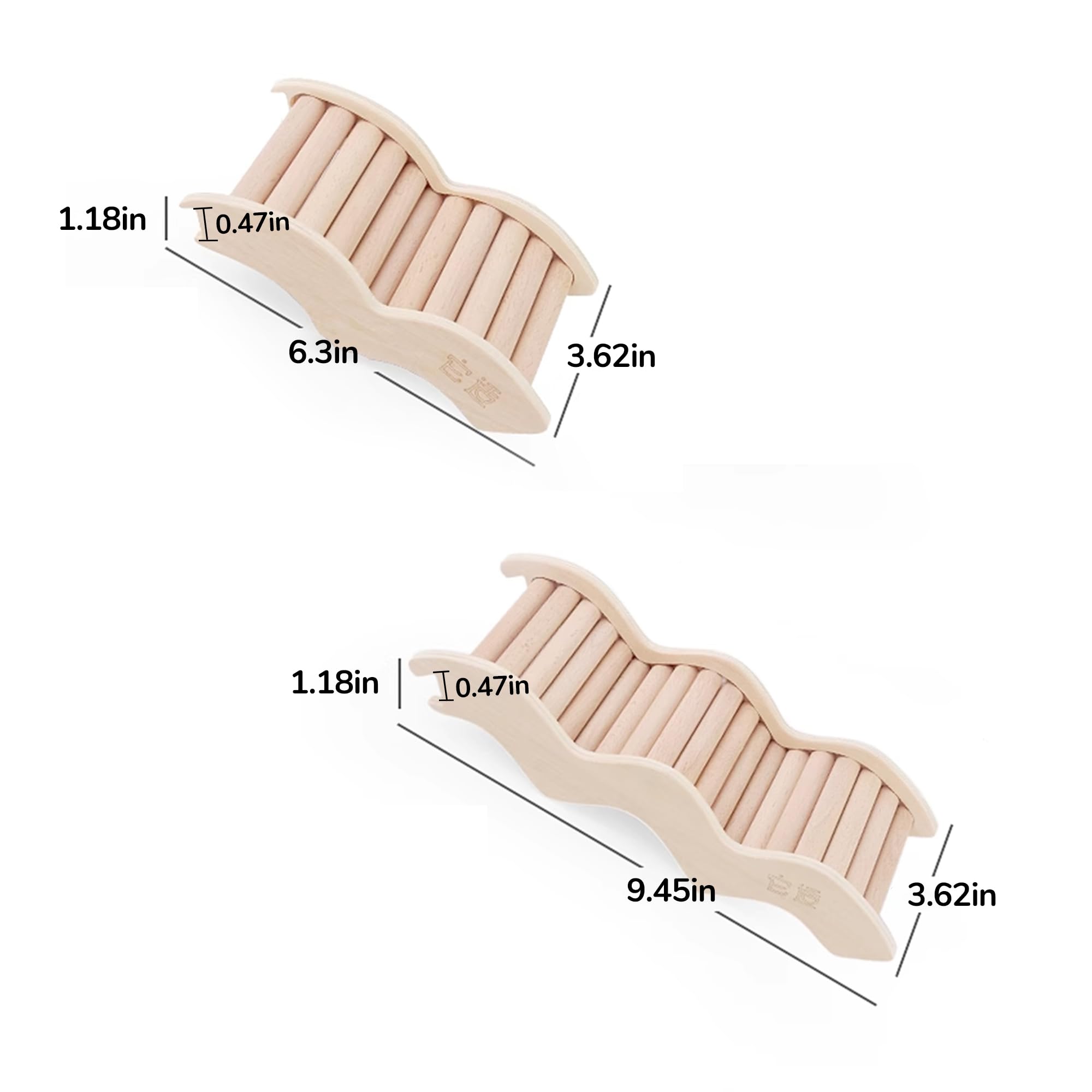 Tafit escalera de hámster, bordes suaves para un agarre cómodo durante la escalada.