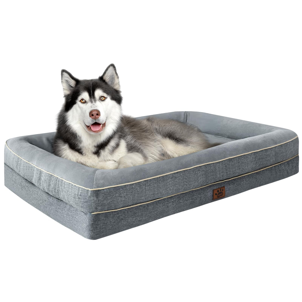 TaiBest cama extragrande con espuma viscoelástica y diseño impermeable para perros grandes.
