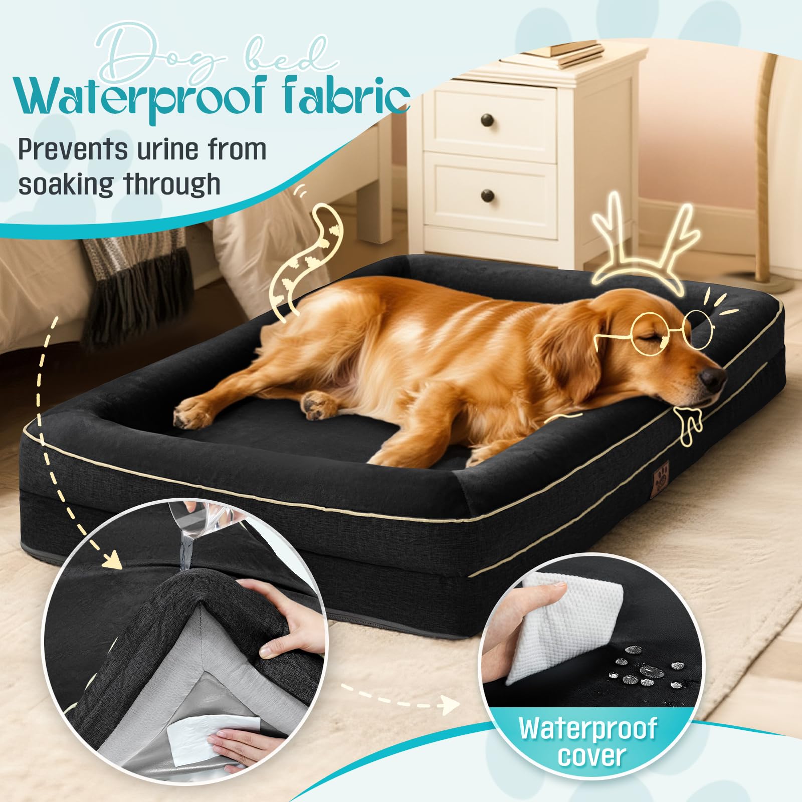 TaiBest cama extragrande ideal para sala de estar y convivencia
