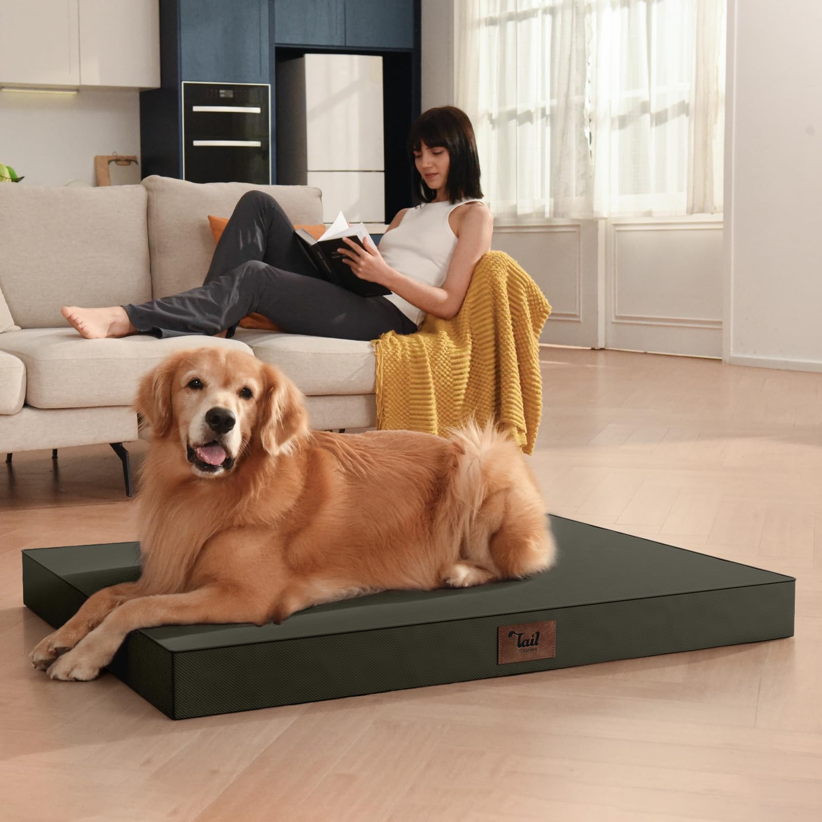 Tail Stories cama apta para interior y exterior, ideal para viajes.