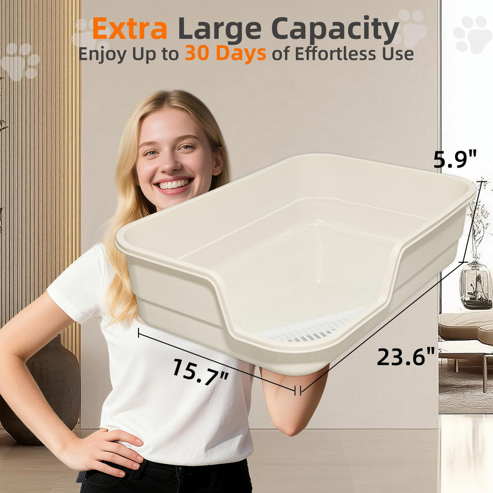 TAILRYTH caja de arena con diseño en esquina optimiza el espacio.