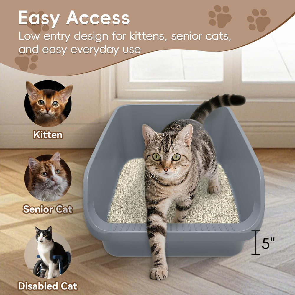 TAILRYTH caja con muro alto, control de salpicaduras para varias mascotas.