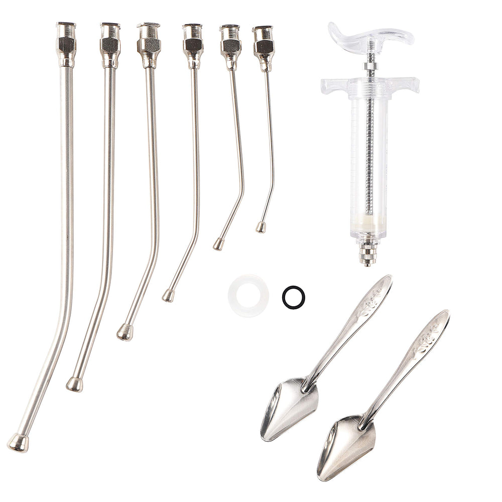 Talk-Satisfied tubo gavage 18G curvado para aves, control preciso de dosis.