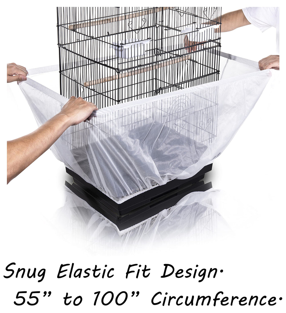 Tamu style cobertura blanca para jaula de aves, discreta y funcional