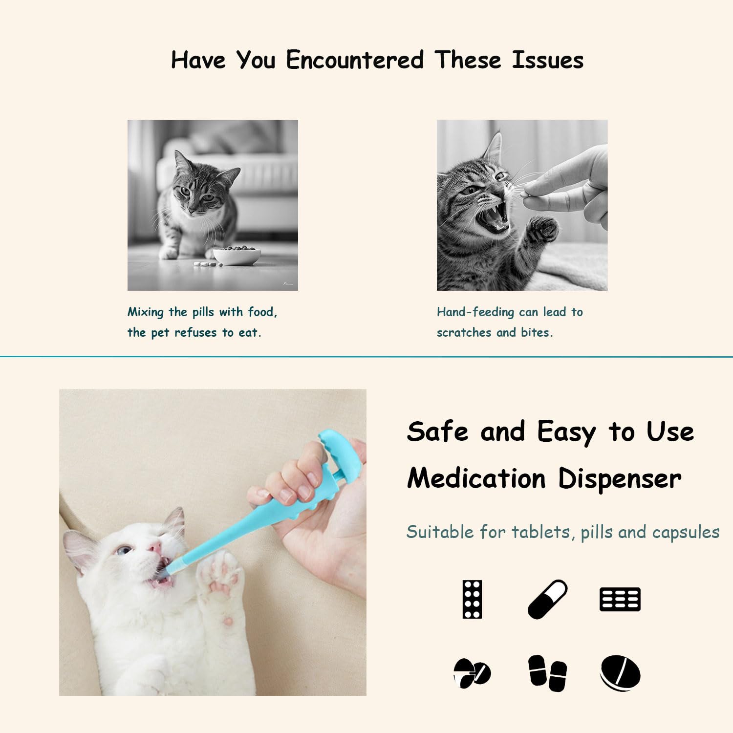 TAOZUA uso fácil para administrar pastillas a tu mascota