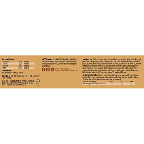 Taste of the Wild Canyon River; ingredientes naturales como arándanos y zanahorias para sabor y salud.