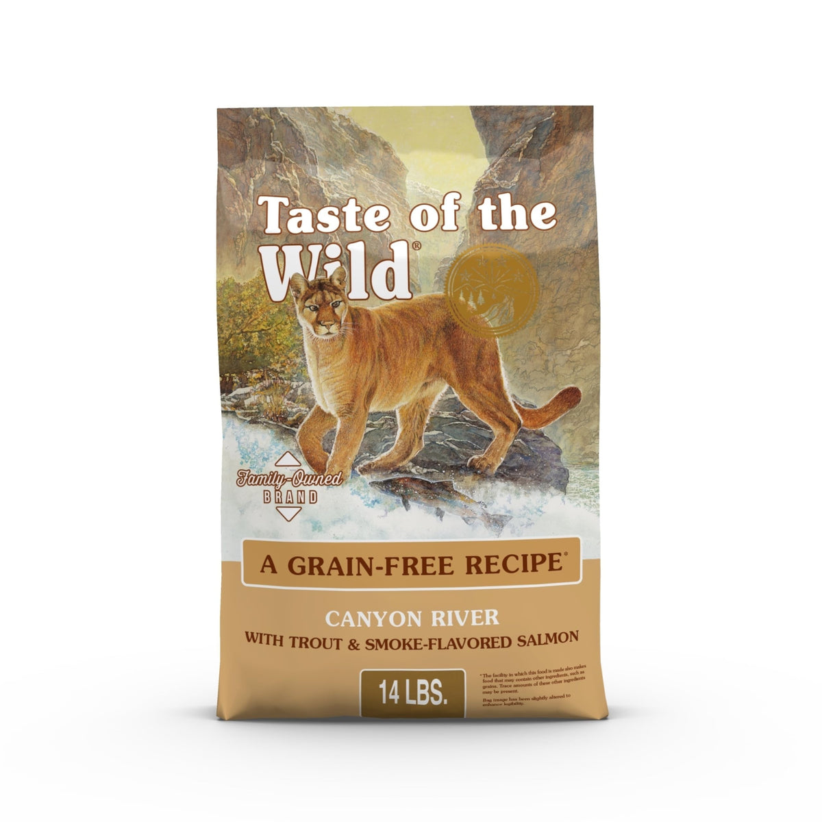 Taste of the Wild Canyon River con trucha y salmon ahumado, sabor natural para gatos activos.