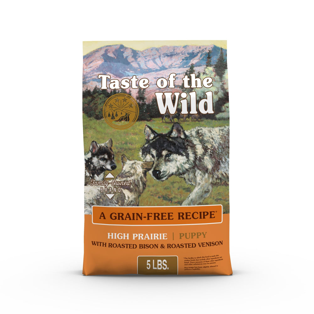 Taste of the Wild High Prairie Puppy empaque de 5 libras, fácil de almacenar