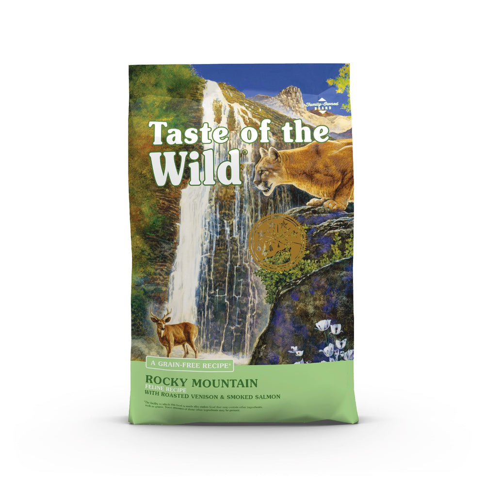 Taste of the Wild Rocky Mountain: venado asado y salmón ahumado, sabor intenso para gatos.