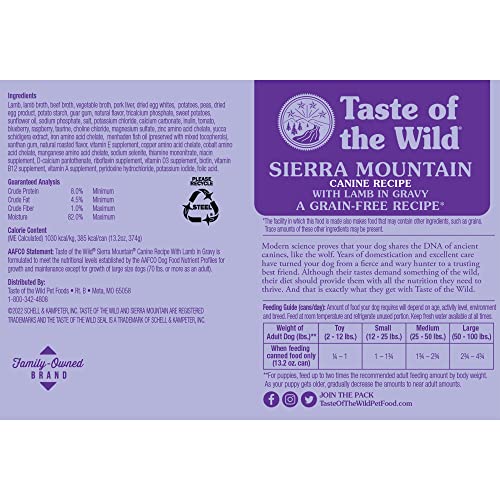 Taste of the Wild Sierra Mountain, mezcla de frutas y verduras para energía diaria