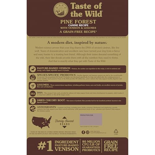 Taste of the Wild Venado Pine Forest, envase que destaca calidad y sabor natural