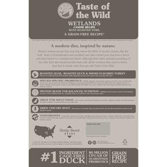 Taste of the Wild Wetlands pato asado, aroma apetitoso para perros.