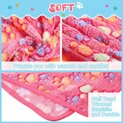 Tatuo couverture chien peluche rose, facile à laver et réutilisable.