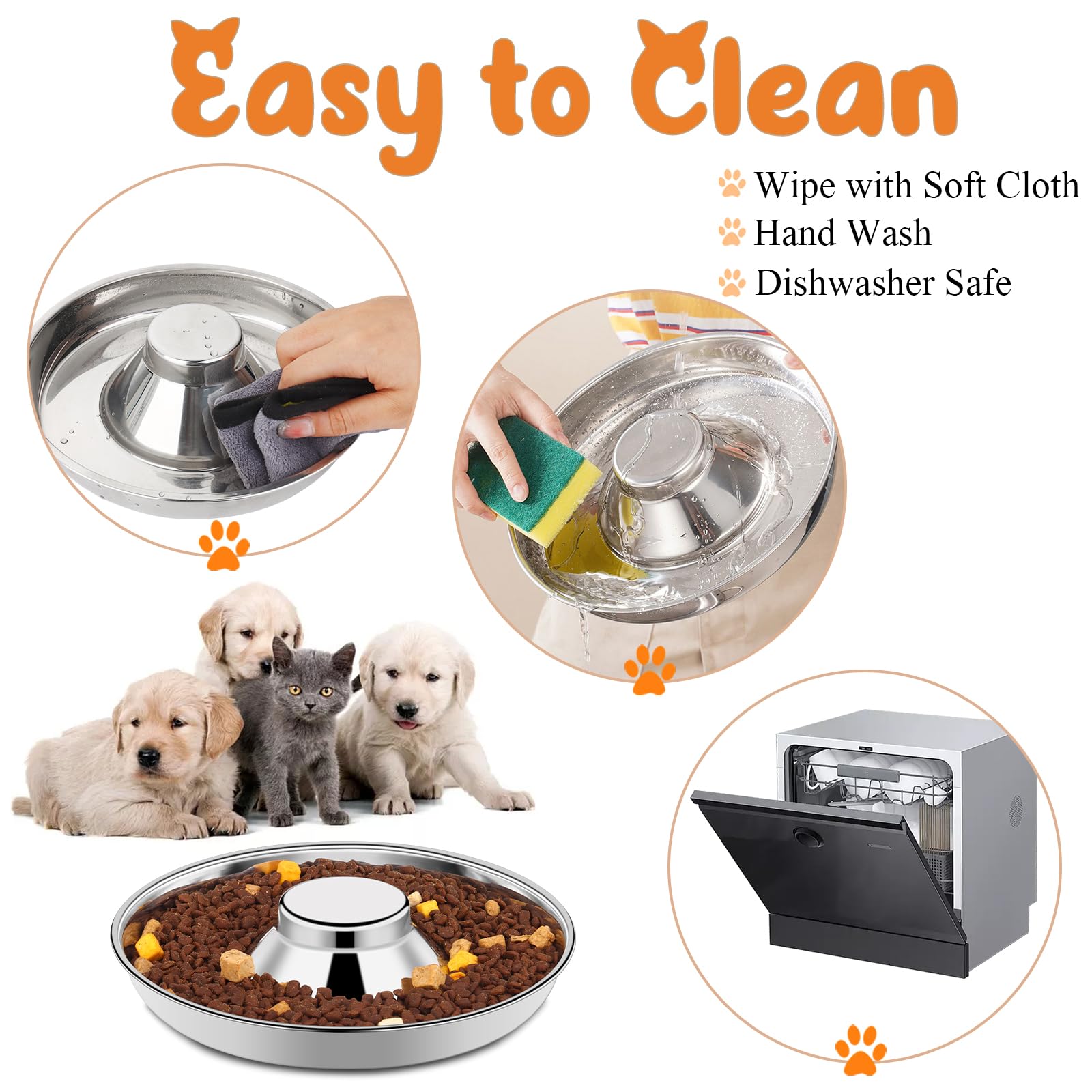 Tchrules cuencos-uso-versatil para perros y gatos pequeños.