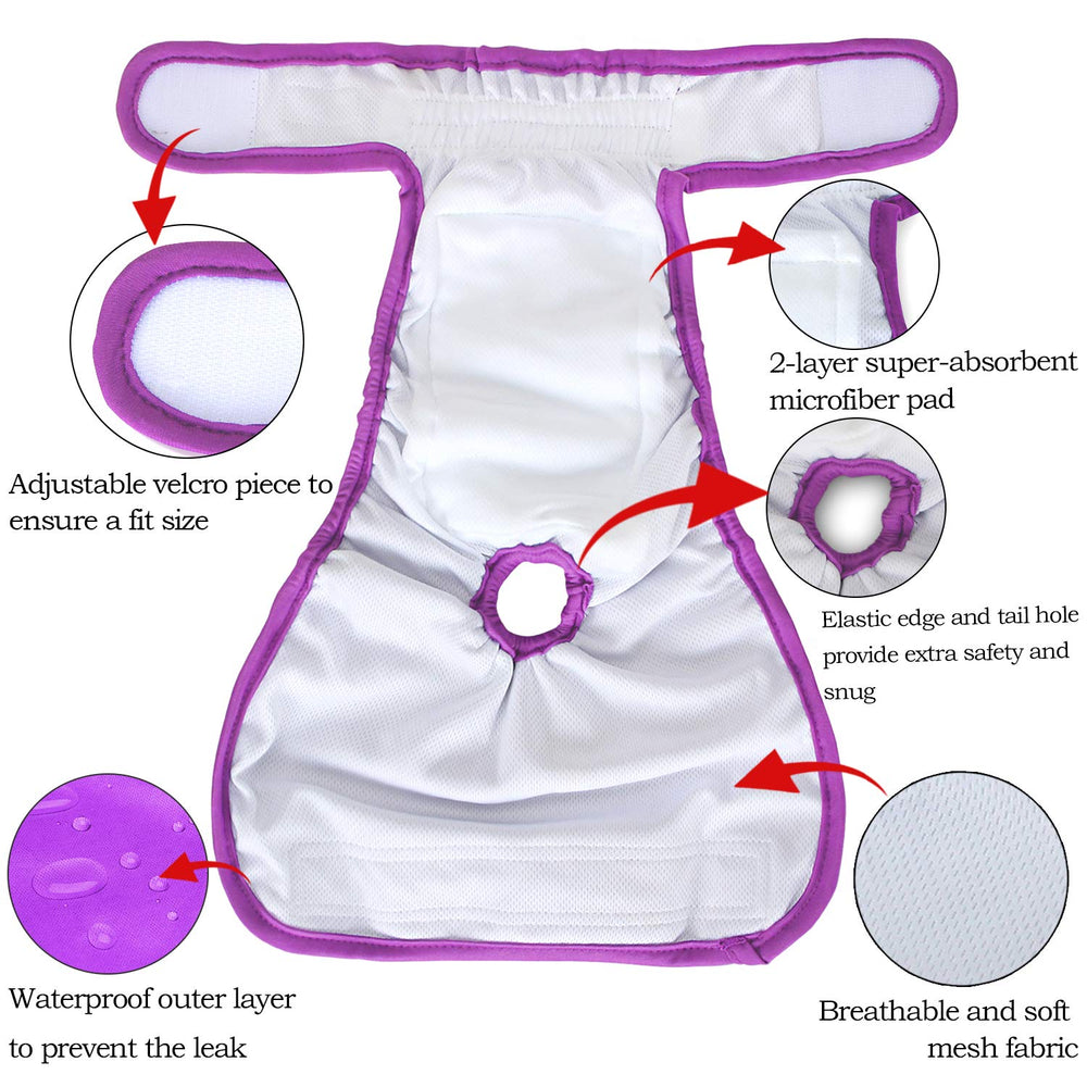 Teamoy panales para perra femenina: capa exterior impermeable PUL.