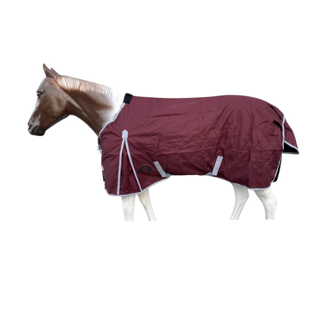 Tech Equestrian cobertor impermeable de lluvia 1200D protege al caballo de salpicaduras y viento.