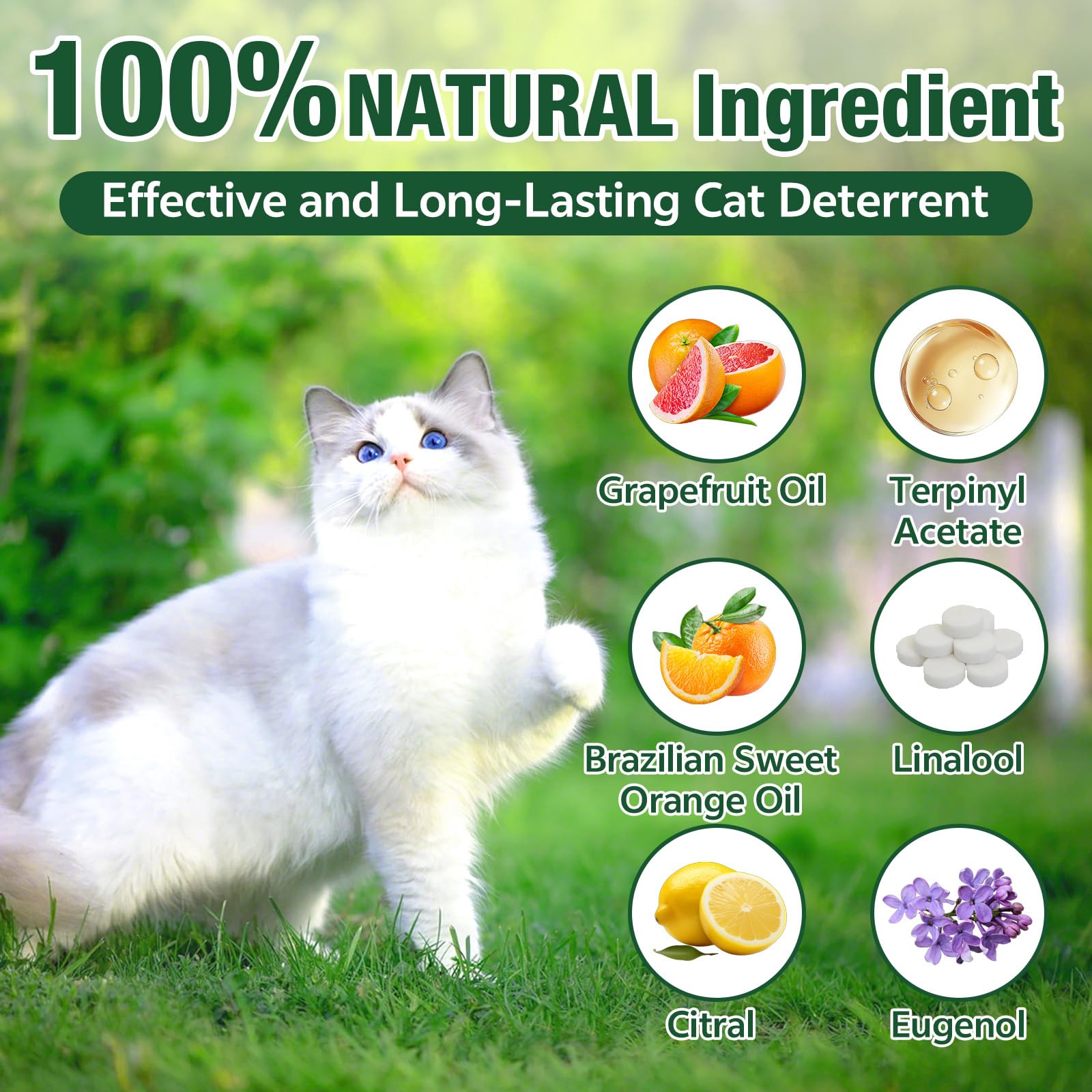 TELUNSU empaque de 10 piezas para repelente natural de gatos.