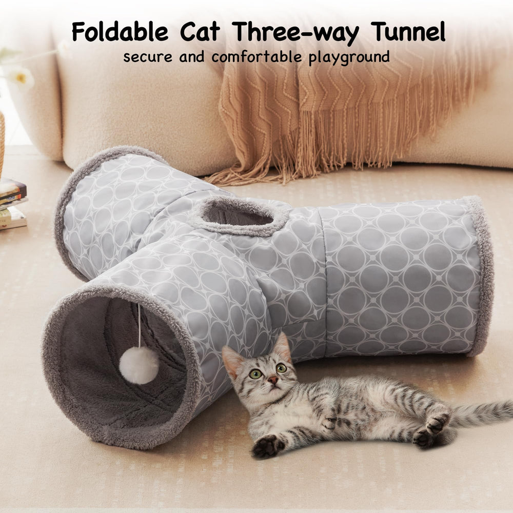 Tempcore túnel con pelota al final para entretenimiento felino