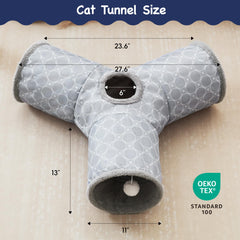 Tempcore túnel para gatos con ventana de observación
