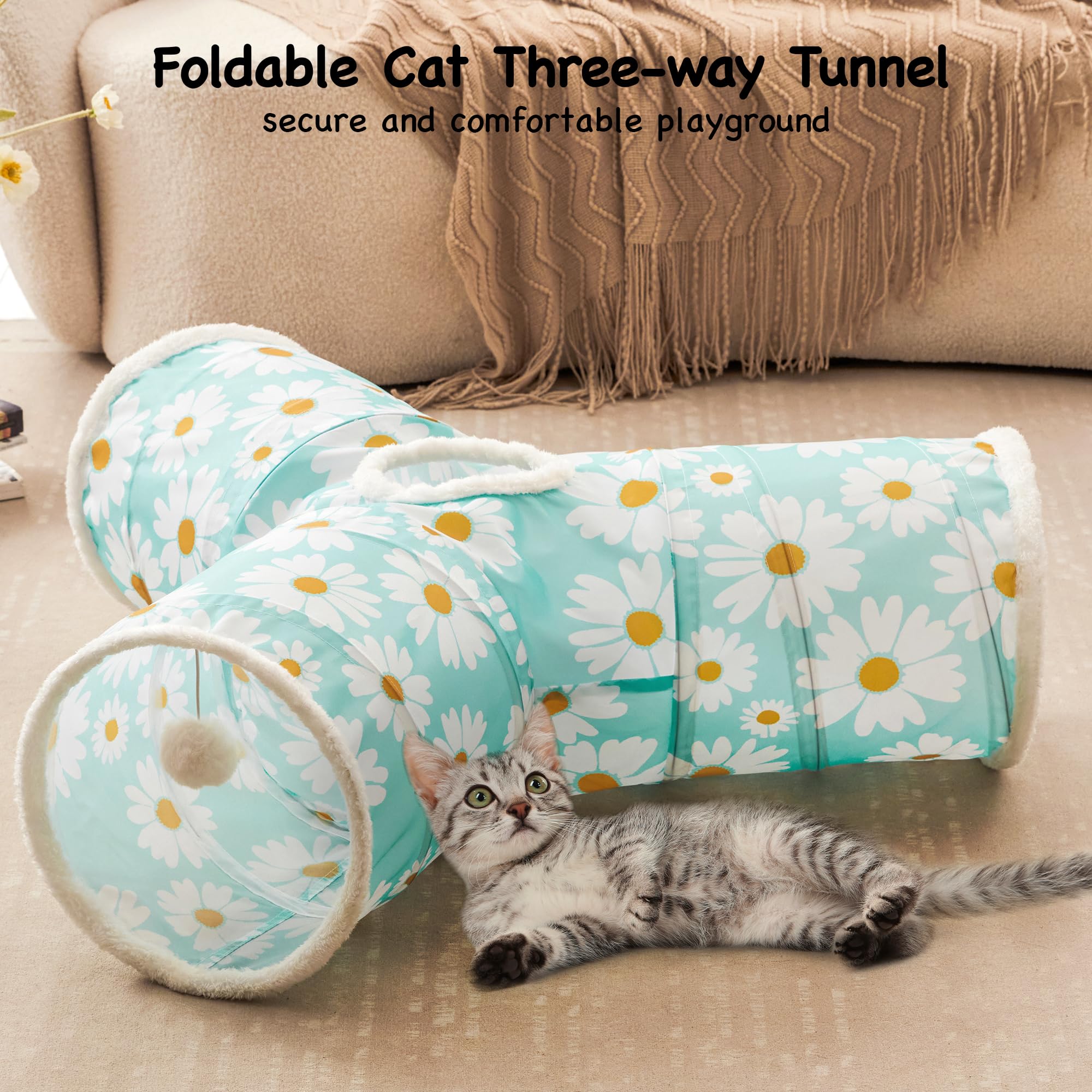 Tempcore tunel gato con bola colgante para interacción