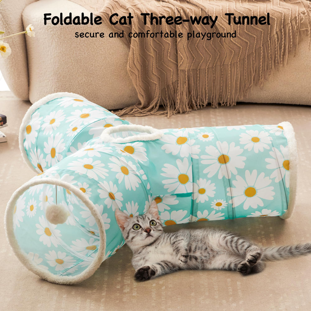 Tempcore tunel gato con bola colgante para interacción