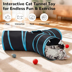 Tempcore túnel para gatos con ventana de vista invita a jugar