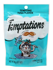 Temptations Atún: bocado crujiente exterior y interior cremoso, premio diario para gatos.