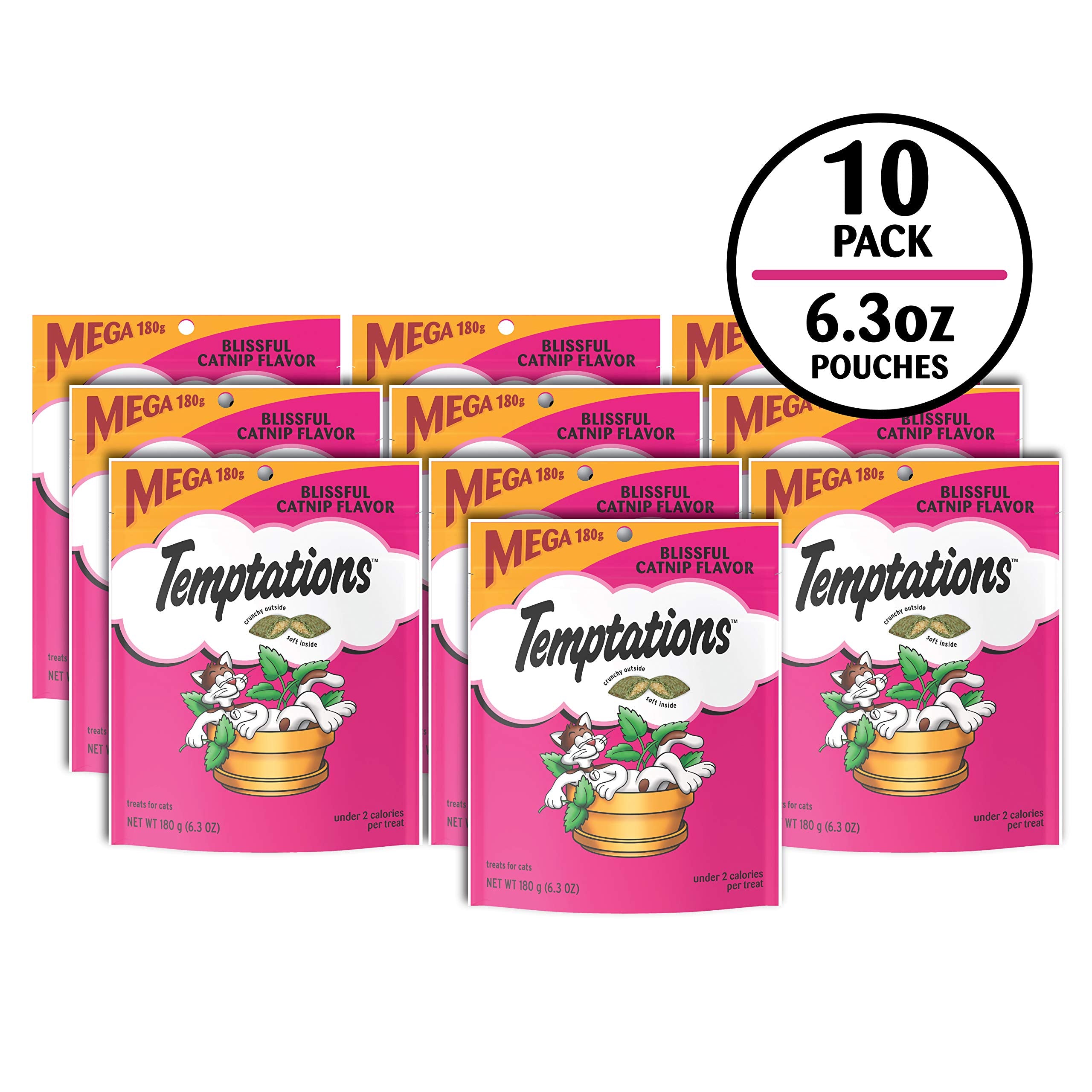 Temptations bolsa con cierre hermético hierba gatera mantiene la frescura entre usos.