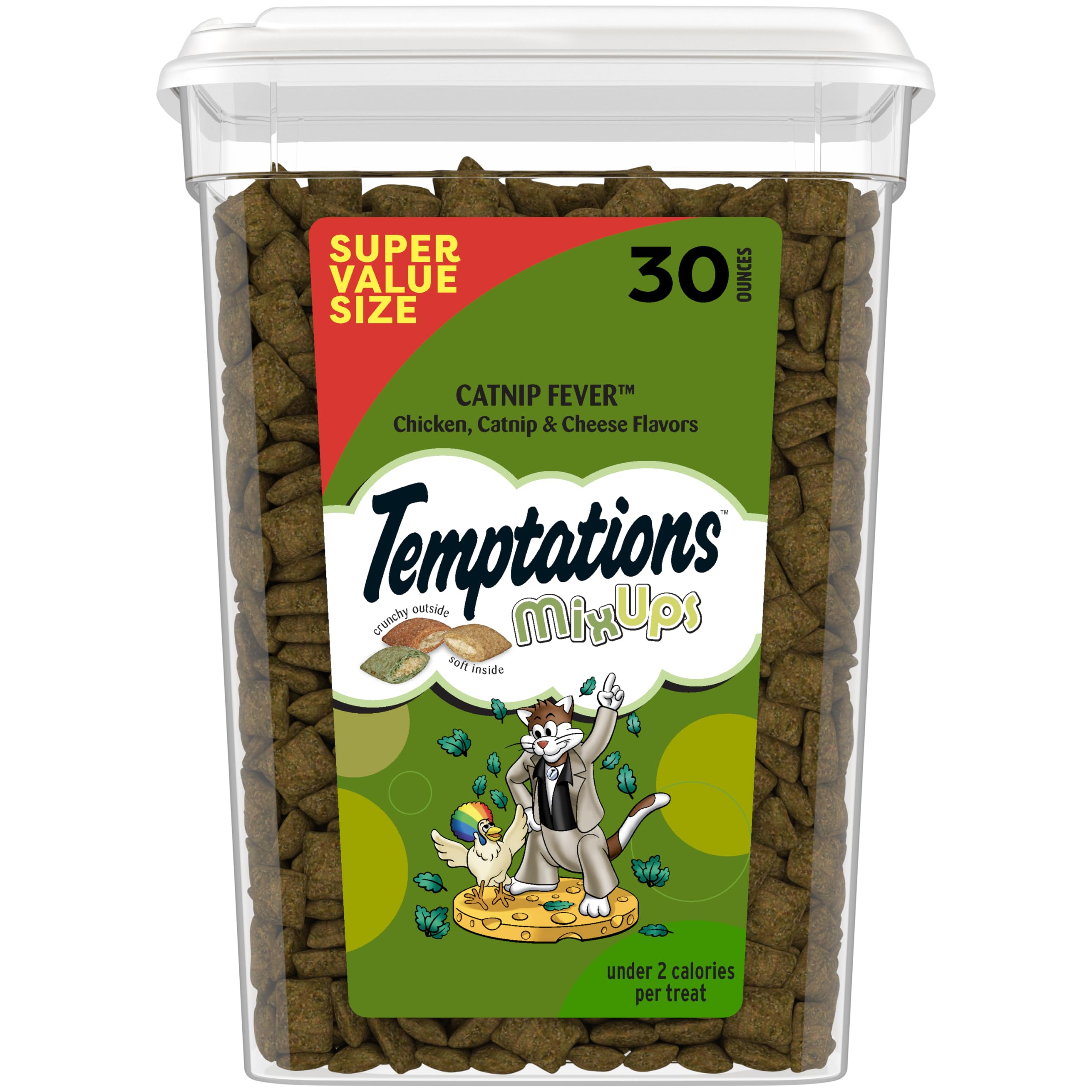 Golosinas Temptations para gatos en tub de 30 oz, crujientes y suaves