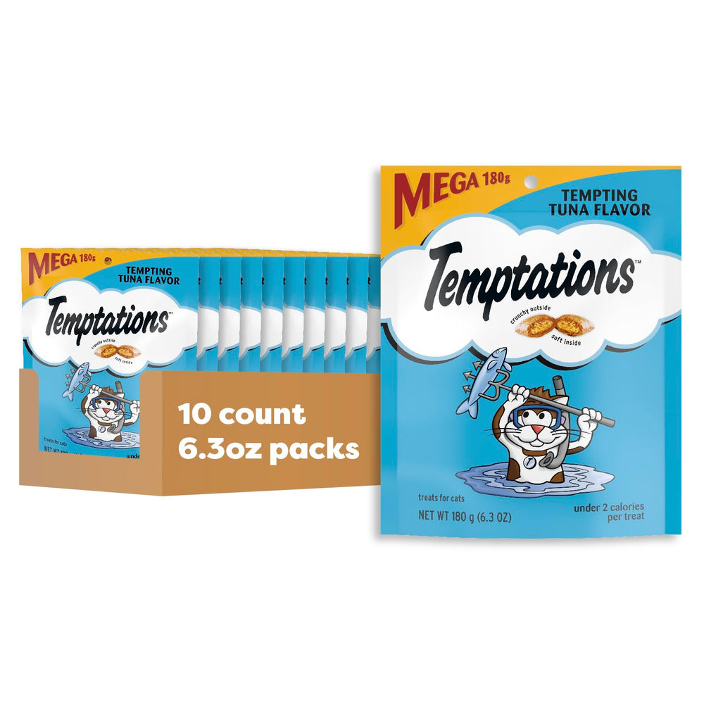 Temptations Gatos: bolsa de 6,3 onzas con textura crujiente exterior y suave interior.