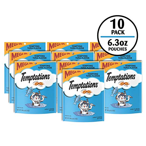 Temptations Gatos: primer plano del sabor atún y la consistencia crujiente.