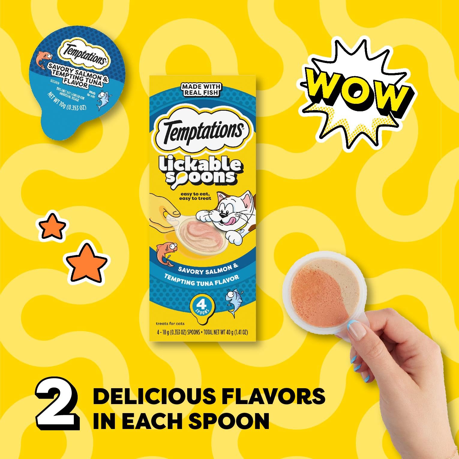 Momento de juego con Temptations Lickable Spoons, ideal para vínculo y ternura.