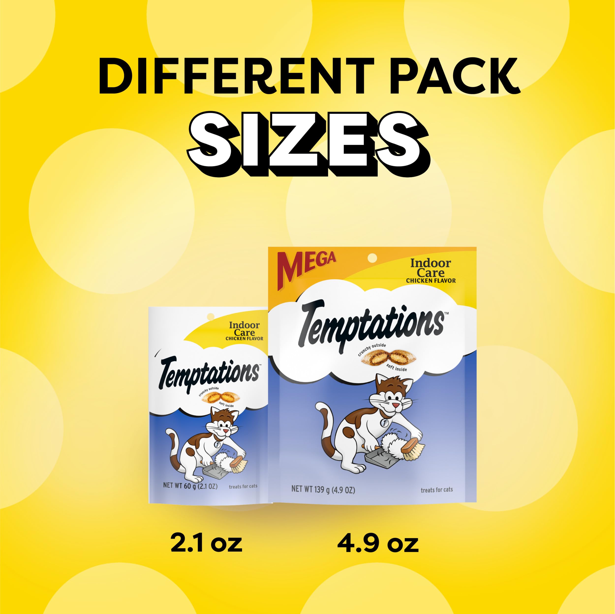Paquete Temptations de 4.9 oz, porciones convenientes para cada día.