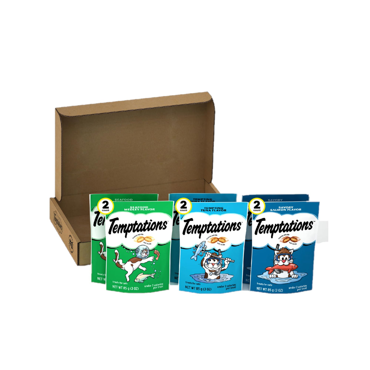 Temptations Premios para gatos: crujientes y suaves, empaque de 3oz