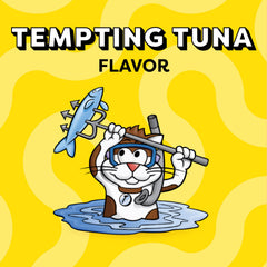 Gato adulto disfruta del sabor atún Temptations.