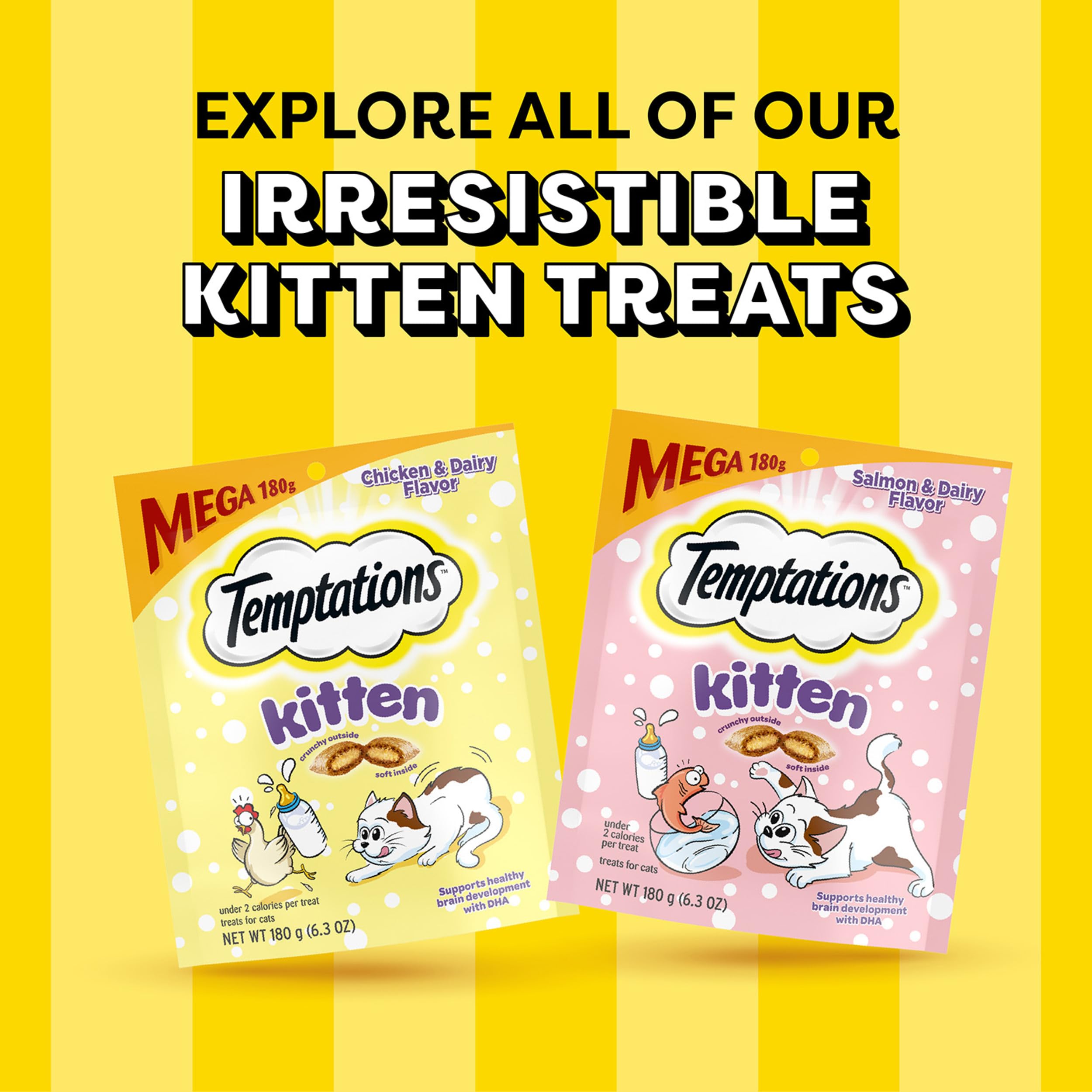 Temptations Sabores pollo y leche que agradan al gato