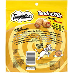 Temptations Tender Fills centro cremoso visible y exterior crujiente como snack sabroso.
