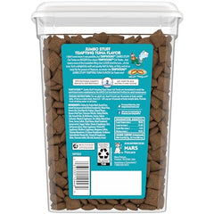 Temptations tubo gato interior suave con sabor atún, snack irresistible.