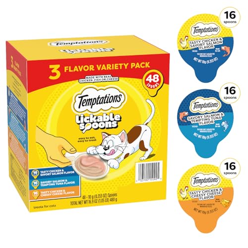 Temptations Cucharas Lickables para premiar y jugar con el gato
