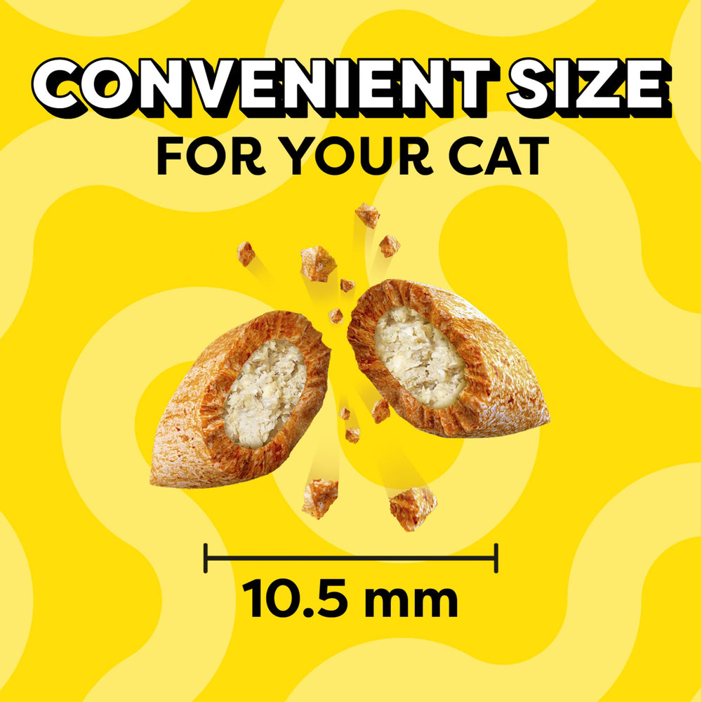 Variedad de sabores Temptations para satisfacer a gatos.