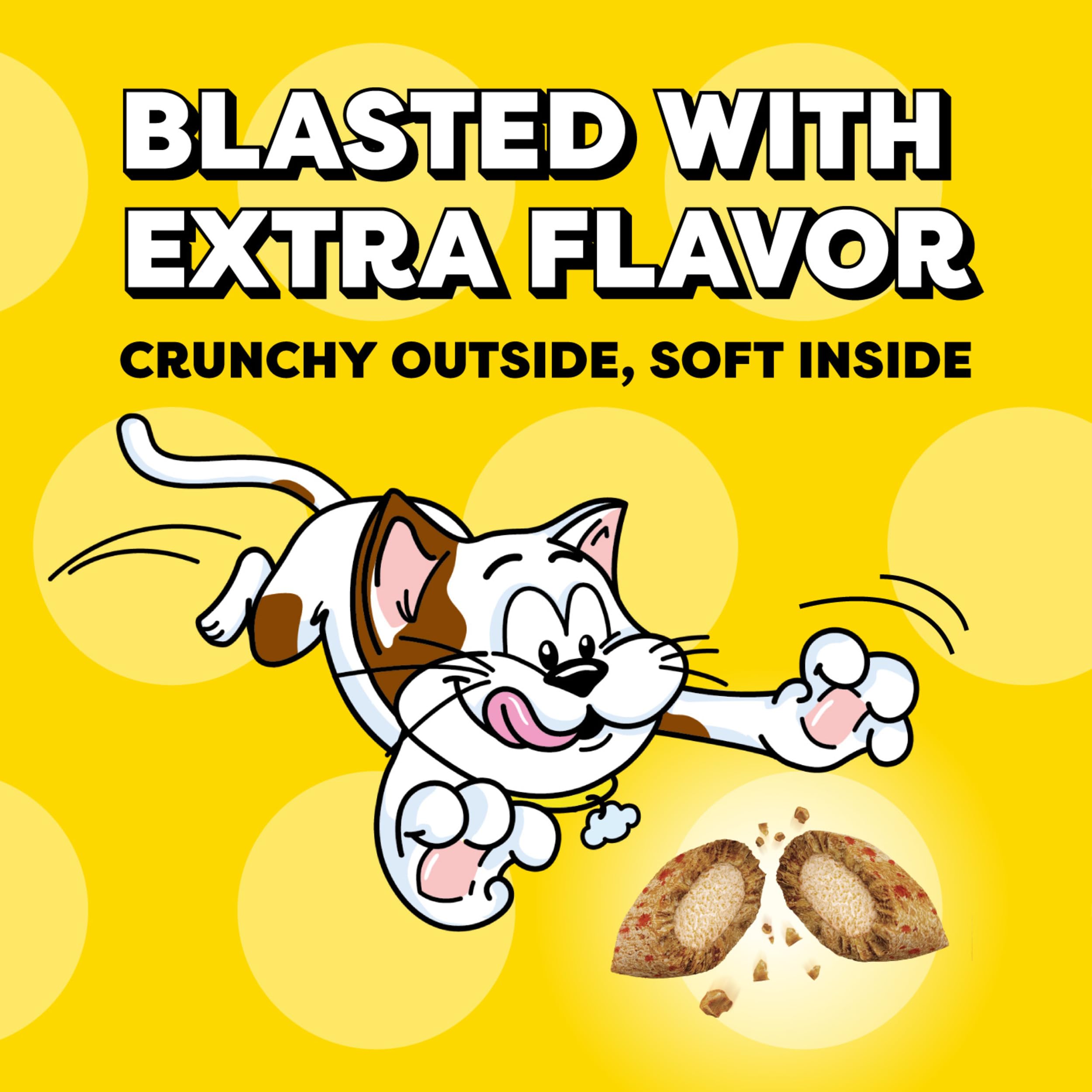 Temptations Wacky Blasts Bacon Flavor closeup shows crispy texture and flavors.