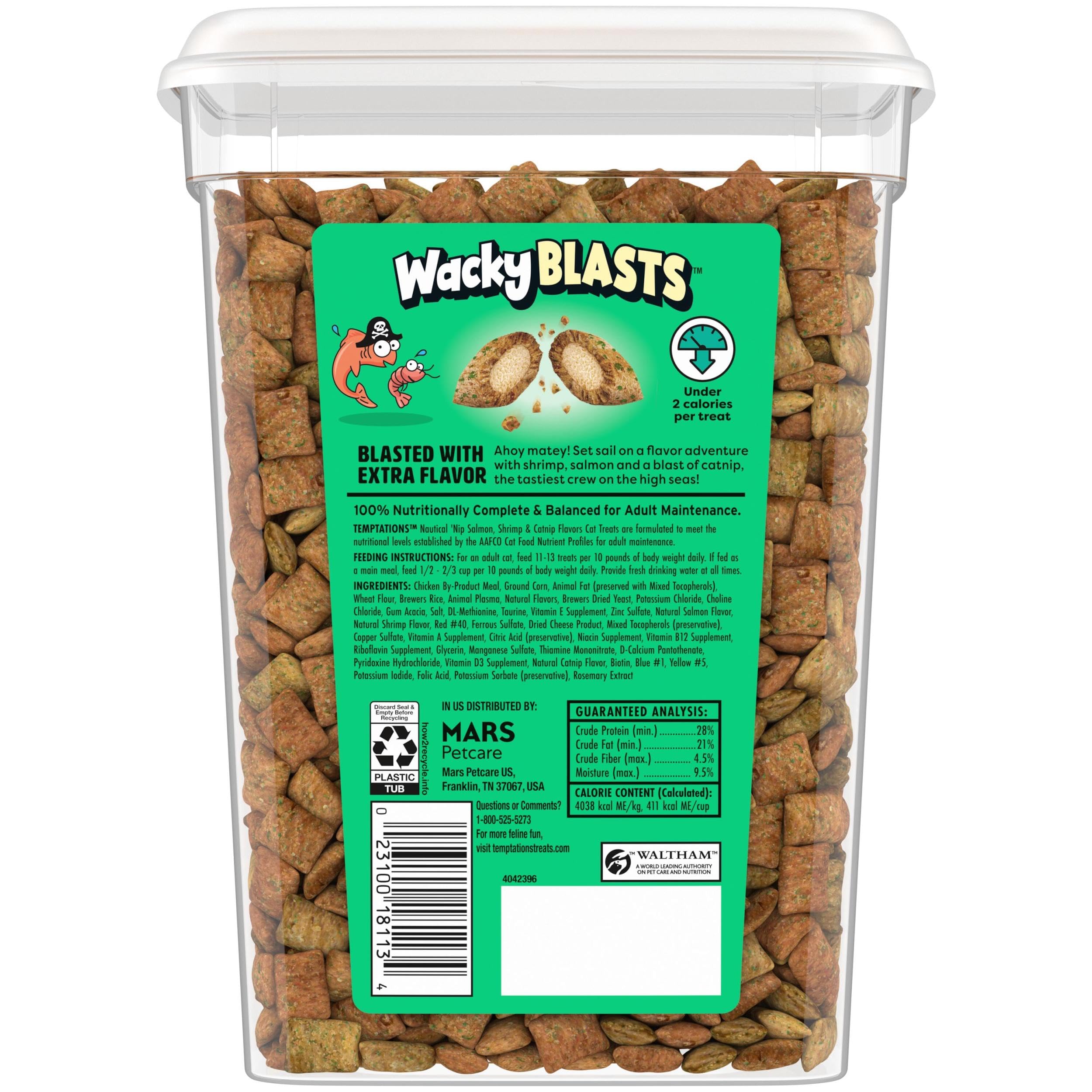 Temptations Wacky Blasts: Presentación práctica para compartir con tu felino.