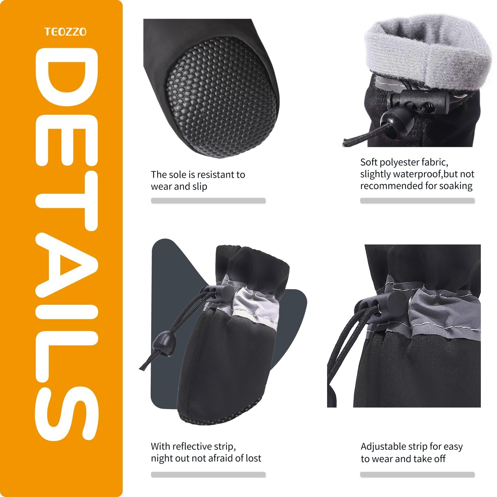 TEOZZO bottes pour chien – usage intérieur idéal pour protéger sols et meubles.