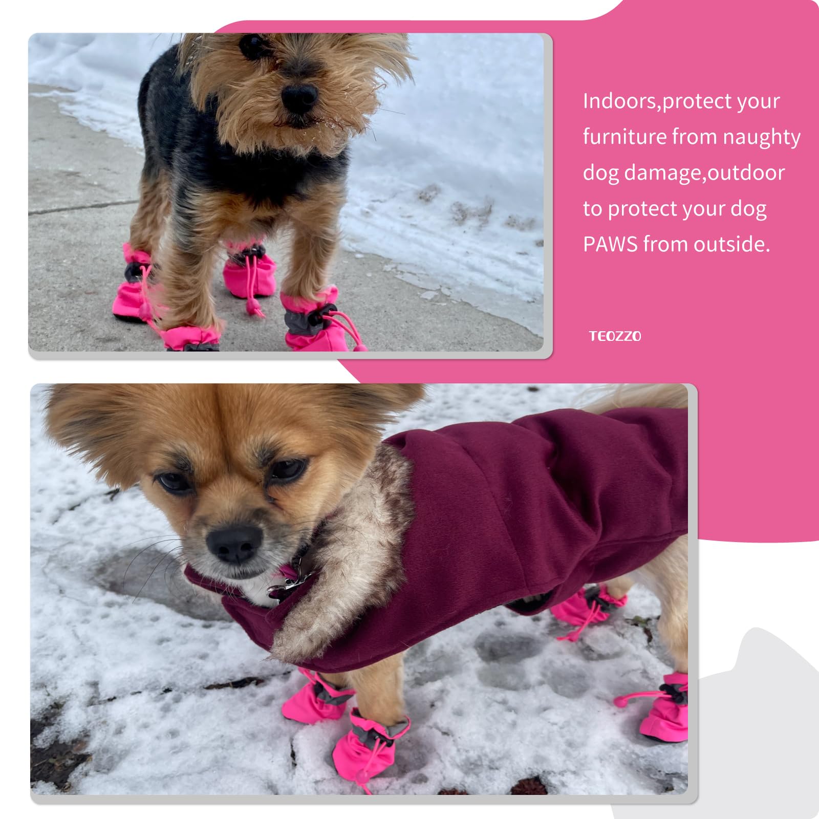 Protege muebles y suelos de rasguños con botas TEOZZO para perro.