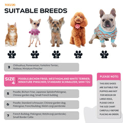 Botas TEOZZO para perro con suela antideslizante para superficies lisas.